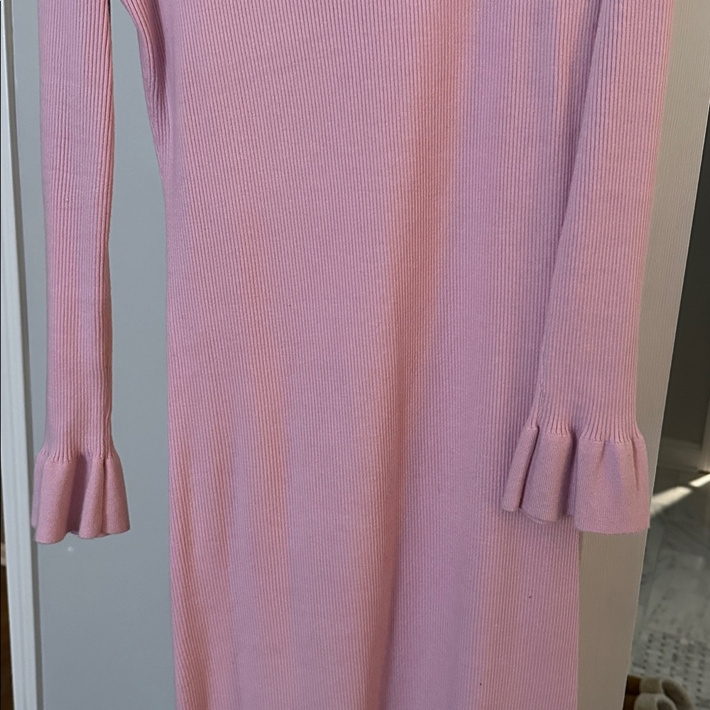 PinkBlush Ribbed Knit Bow Back Maternity Dress - Picture 7 of 10